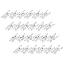400Pcs Mini Plastic White Clothespins Clips for Hanging Clothes Photos