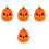 4Pcs Halloween Wind-Up Toy Orange ABS Cartoon Clockwork Decoration 5