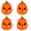 4Pcs Halloween Wind-Up Toy Orange ABS Cartoon Clockwork Decoration 7