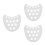 3Pcs Durable White Baby Hip Carrier Back Support Replaceable Core PP 4