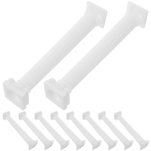 36Pcs White Plastic Mini Roman Columns Durable Desk Decor Photo Props