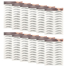 60Pcs Black Eyebrow Transfer Stickers Natural Fake Brows Makeup Tool