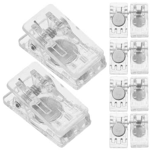 40Pcs Transparent Magnetic Spring Clips for Id Badge Holders 1