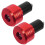 5Pairs Red Motorcycle Handlebar End Plugs Aluminum Replacement Caps 3
