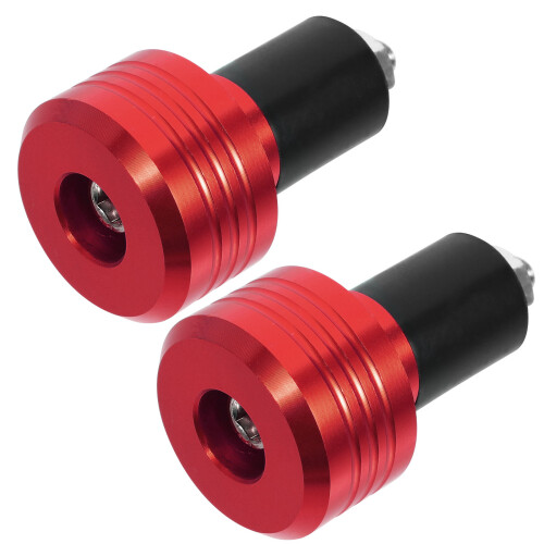 5Pairs Red Motorcycle Handlebar End Plugs Aluminum Replacement Caps 2