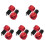 5Pairs Red Motorcycle Handlebar End Plugs Aluminum Replacement Caps 4