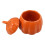 5Pcs Orange Ceramic Pumpkin Serving Bowls with Lid Halloween 3