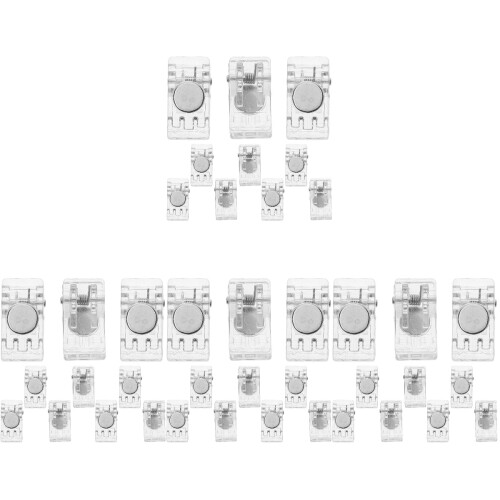 40Pcs Transparent Magnetic Spring Clips for Id Badge Holders 2
