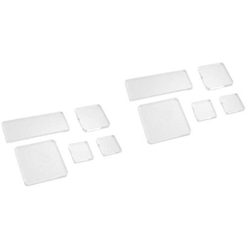 10Pcs Transparent Acrylic DIY Stamp Handle Blocks for Precise Stamping 2