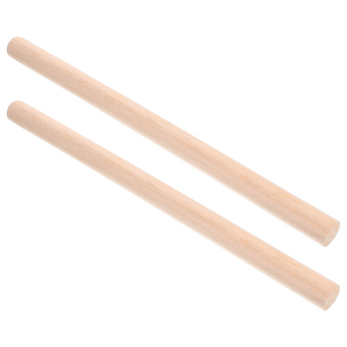 6Pcs Wood Rolling Pins Khaki for Dough Baking and Craft