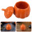 5Pcs Orange Ceramic Pumpkin Serving Bowls with Lid Halloween 10