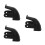 3Sets Durable Rubber Roller Skate Brakes Replacement Pads Black Color 7