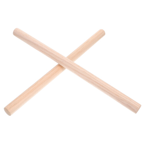 6Pcs Wood Rolling Pins Khaki for Dough Baking and Craft 2