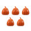 5Pcs Orange Ceramic Pumpkin Serving Bowls with Lid Halloween 9