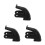 3Sets Durable Rubber Roller Skate Brakes Replacement Pads Black Color 10