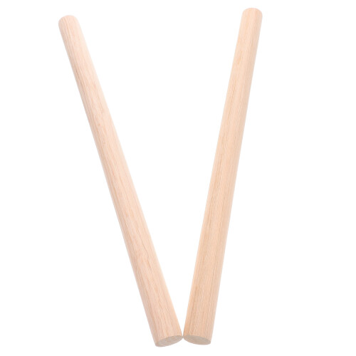 6Pcs Wood Rolling Pins Khaki for Dough Baking and Craft 1