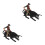 2Sets Fine Polish Creative Matador Bull Desktop Decoration 3