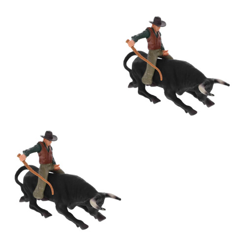 2Sets Fine Polish Creative Matador Bull Desktop Decoration 2