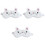 3Pcs White Eye Masks Comfortable Flexible Night Eyeshades for Resting 3