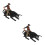 2Sets Fine Polish Creative Matador Bull Desktop Decoration 6