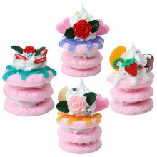 20Pcs Artificial Sandwich Biscuit Decor PVC Fake Food Assorted Colors