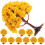 30Pcs Orange ABS Model Trees Miniature Landscape Decor for Sand Tables 2