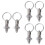 6Pcs Silver Spring-Loaded Plunger Durable Carbon Steel Fastening Pins 5