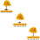 30Pcs Orange ABS Model Trees Miniature Landscape Decor for Sand Tables 11
