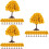 30Pcs Orange ABS Model Trees Miniature Landscape Decor for Sand Tables 9