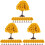 30Pcs Orange ABS Model Trees Miniature Landscape Decor for Sand Tables 4