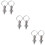 6Pcs Silver Spring-Loaded Plunger Durable Carbon Steel Fastening Pins 6