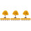 30Pcs Orange ABS Model Trees Miniature Landscape Decor for Sand Tables 6