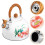 3Pcs Anti-Scald Handle Stainless Steel Home Tea Kettle White 2