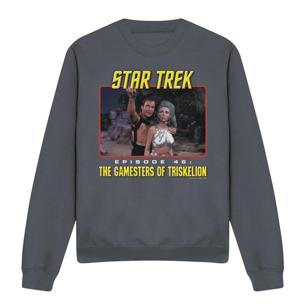 Star Trek (L, Charcoal) Unisex Adult Episode 46 Sweatshirt Multicoloured
