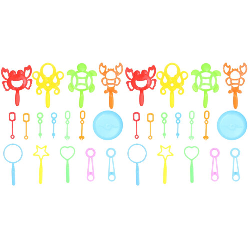 32Pcs Bubble Stick Set with Tray Assorted Crab Design for Kids Playing 1