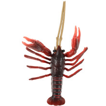 3Pcs Realistic Brown Lobster Models Plastic Simulation Decoration Toys