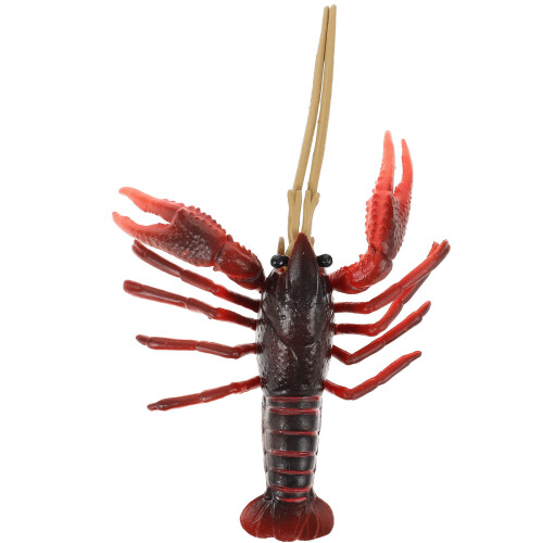3Pcs Realistic Brown Lobster Models Plastic Simulation Decoration Toys