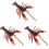 3Pcs Realistic Brown Lobster Models Plastic Simulation Decoration Toys 4