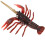 3Pcs Realistic Brown Lobster Models Plastic Simulation Decoration Toys 2