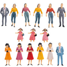 45Pcs Durable Painted People Figures Plastic for Architectural Layouts