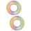 2Pcs Durable Inflatable Swimming Rings Rainbow Float Rings 7