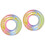 2Pcs Durable Inflatable Swimming Rings Rainbow Float Rings 4