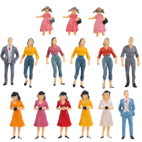 45Pcs Durable Painted People Figures Plastic for Architectural Layouts 1