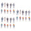 45Pcs Durable Painted People Figures Plastic for Architectural Layouts 8