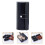 2Pcs Travel Watch Roll Organizer Black PU Storage Case 9