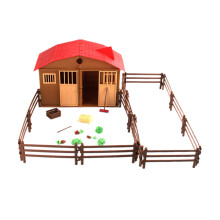 2Sets Kids Farm Scene Toy with House Fence and Accessories