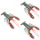 3Pcs Plastic Lobster Figurines Lifelike Simulation Decorative Craft 6