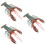 3Pcs Plastic Lobster Figurines Lifelike Simulation Decorative Craft 7
