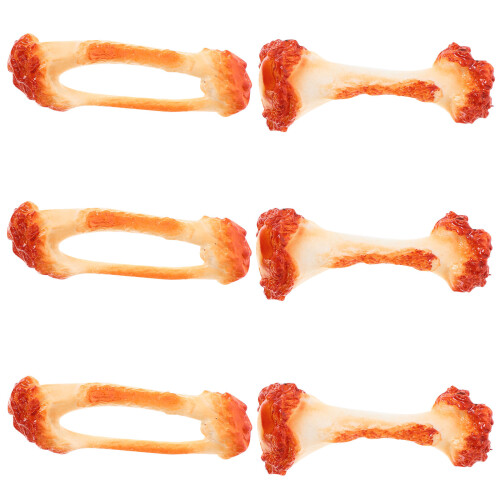 18Pcs Simulation Chicken Leg Bone Models PVC Material Assorted Colors