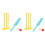 2Sets Cricket Set Safe Durable Material Sports Game Toy 3